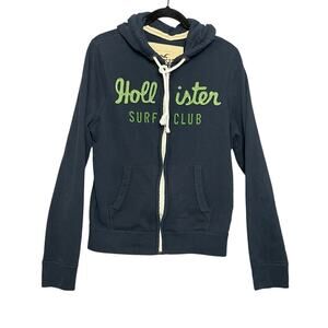 Hollister Surf Club Y2K Zip Up Hoodie Jacket Women’s Size Large Cotton Blend
